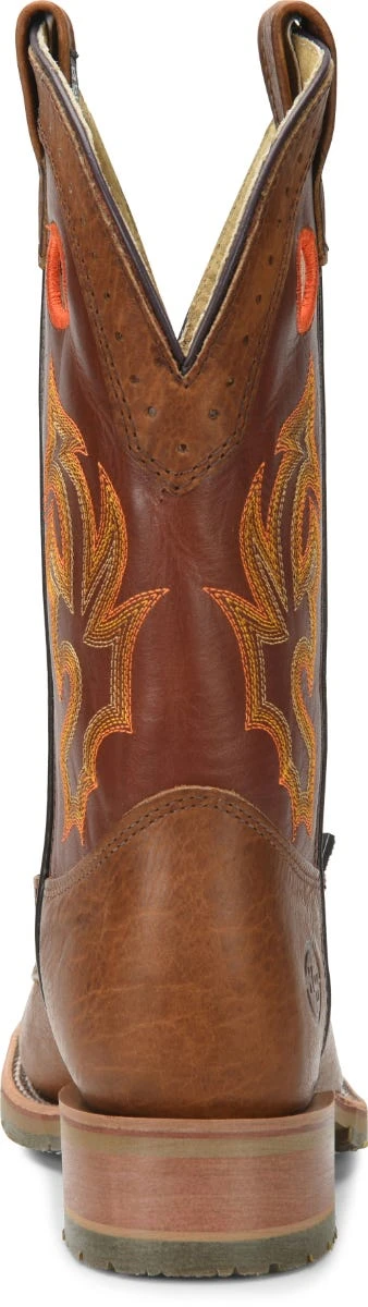 Double H Boots: Men's DH5400 Brown Square Steel Toe ICE Roper 13" Pull On Cowboy Boot 4 Double H Boots: Men's DH5400 Brown Square Steel Toe ICE Roper 13" Pull On Cowboy Boot - Image 4