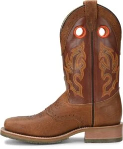 Double H Boots: Men's DH5400 Brown Square Steel Toe ICE Roper 13" Pull On Cowboy Boot 9 Double H Boots: Men's DH5400 Brown Square Steel Toe ICE Roper 13" Pull On Cowboy Boot -Boots Hub Shop dh5400 500xauto instep