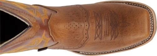 Double H Boots: Men's DH5400 Brown Square Steel Toe ICE Roper 13" Pull On Cowboy Boot 6 Double H Boots: Men's DH5400 Brown Square Steel Toe ICE Roper 13" Pull On Cowboy Boot - Image 6