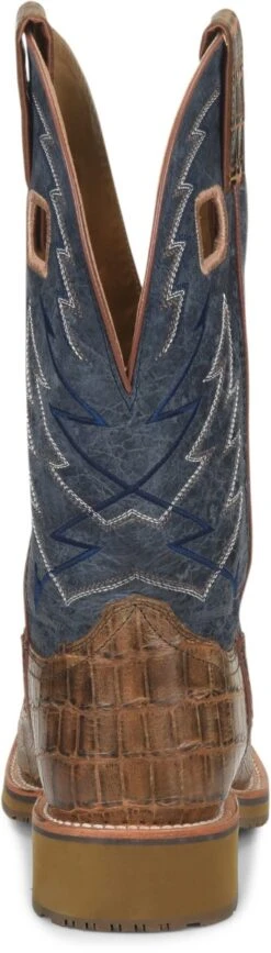 Double H Boots: Men’s DH7011 Navy NYLES 11” Steel Toe Square Toe Roper -Boots Hub Shop dh7011 500xauto heel