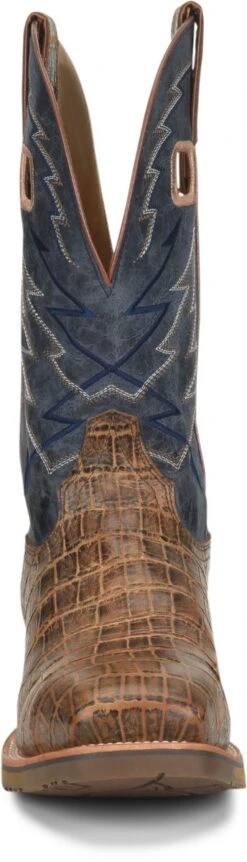 Double H Boots: Men’s DH7011 Navy NYLES 11” Steel Toe Square Toe Roper -Boots Hub Shop dh7011 500xauto toe