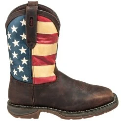 Durango Boots: Men's Steel Toe DB020 American Flag Rebel Cowboy Boots -Boots Hub Shop durango 020 o 01