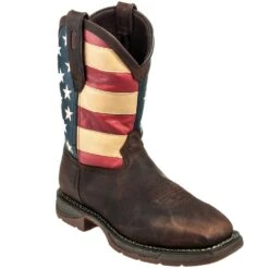 Durango Boots: Men's Steel Toe DB020 American Flag Rebel Cowboy Boots -Boots Hub Shop durango 020 p 01