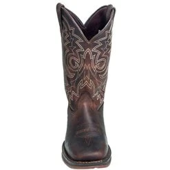 Durango Boots: Men's Brown Rebel DB4443 Leather Square Toe Cowboy Boots -Boots Hub Shop durango db4443 f 01