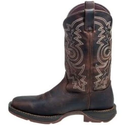 Durango Boots: Men's Brown Rebel DB4443 Leather Square Toe Cowboy Boots -Boots Hub Shop durango db4443 i 01