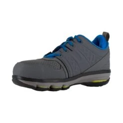 Reebok Shoes: RB3604 Grey Men's Alloy Toe ESD Blue DMX Flex Athletic Oxfords -Boots Hub Shop ewasrdtfygu