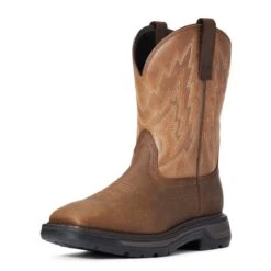 Ariat Boots: Men's 10033963 Rye Brown Big Rig Work Boot -Boots Hub Shop f20 mns work 10033963 3 4 front