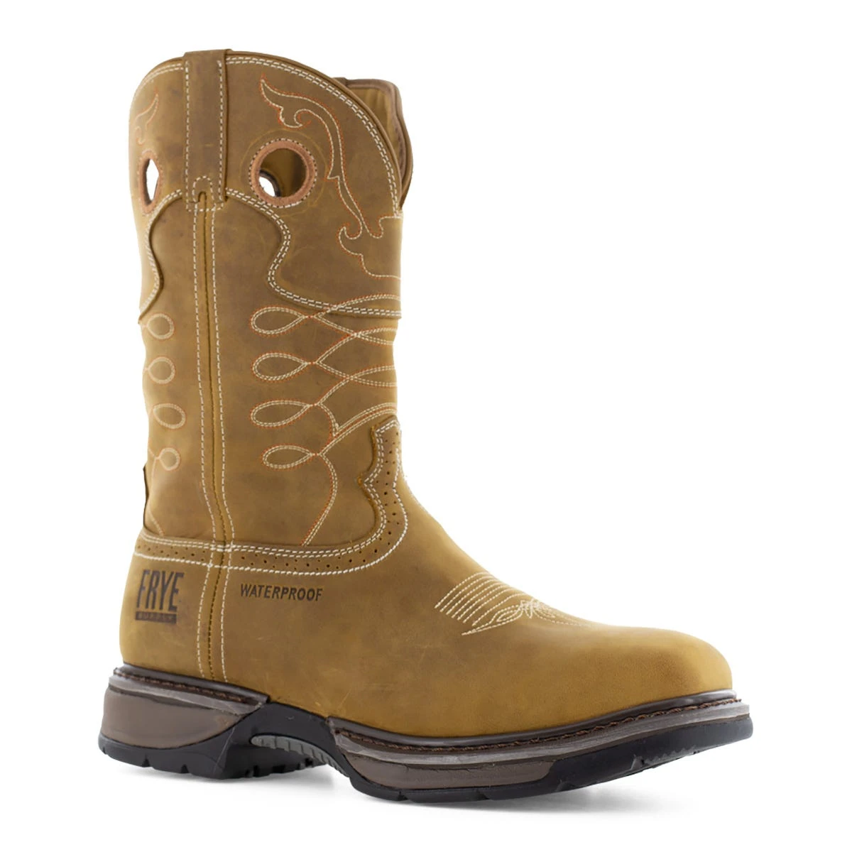 Frye Supply Boots: Men's FR40103 Brown Steel Toe 10" Safety-Crafted Western Boot Pull On Work Boot 1 Frye Supply Boots: Men's FR40103 Brown Steel Toe 10" Safety-Crafted Western Boot Pull On Work Boot