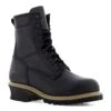 Frye Boots: Men's FR40201 Black Steel Toe 8" Waterproof Logger Work Boot