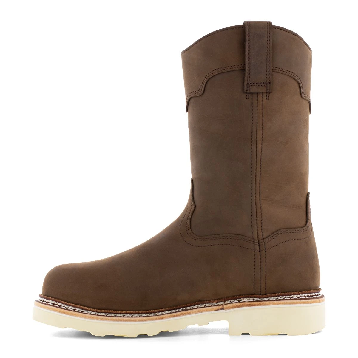 Frye Supply Boots: Men's FR40303 Dark Brown Steel Toe Safety-Crafted 10" Waterproof Wellington Work Boot 2 Frye Supply Boots: Men's FR40303 Dark Brown Steel Toe Safety-Crafted 10" Waterproof Wellington Work Boot - Image 2