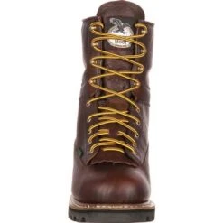 Georgia Boot: Men's G101 Brown 8" Waterproof Work Boots -Boots Hub Shop g101 3 large
