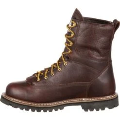 Georgia Boot: Men's G101 Brown 8" Waterproof Work Boots -Boots Hub Shop g101 5 large