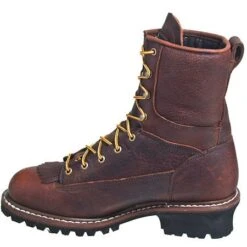 Georgia Boots: Men's Brown G7313 Waterproof EH Steel Toe Logger Boots -Boots Hub Shop g7313st georgiai 01