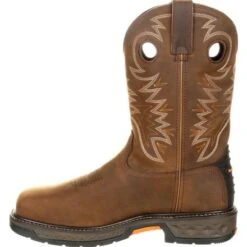 Georgia Boot GB00224 Brown Carbo-Tec LT Alloy Toe Waterproof Pull On Boots -Boots Hub Shop gb00224 5 large