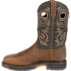 Georgia Boots: Men's GB00267 Brown Carbo-Tec LT Steel Toe Waterproof Pull On Boots -Boots Hub Shop gb00267 5 large