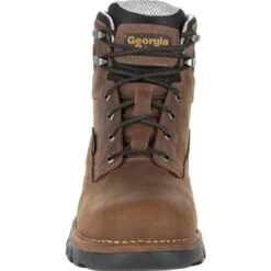 Georgia Boots: Men's GB00313 Brown EH Steel Toe Eagle One Waterproof Work Boots -Boots Hub Shop gb00313 3 large