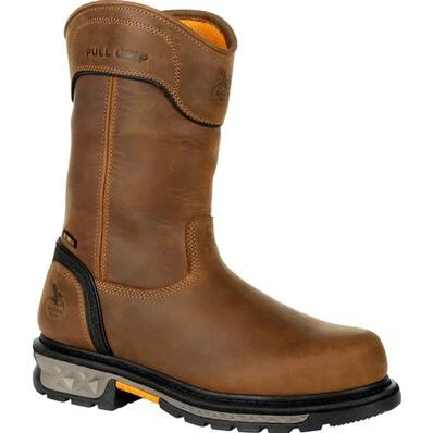Georgia Boots: Men's GB00394 Brown Carbo Tec LTX Waterproof Composite Toe Pull On Work Boot 2 Georgia Boots: Men's GB00394 Brown Carbo Tec LTX Waterproof Composite Toe Pull On Work Boot - Image 2