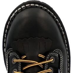 Georgia Boots: Men's GB00603 Black Plain Toe 8" USA Made Logger Waterproof Work Boot -Boots Hub Shop gb00603 birdseye