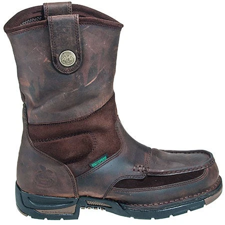 Georgia Boots: Men's Athens Brown G4403 Waterproof Non Slip Wellington Work Boots 4 Georgia Boots: Men's Athens Brown G4403 Waterproof Non Slip Wellington Work Boots - Image 4