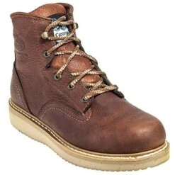 Georgia Boots: Men's G6152 Barracuda Gold Leather Wedge Work Boots 9 Georgia Boots: Men's G6152 Barracuda Gold Leather Wedge Work Boots -Boots Hub Shop georgia g8152 p 01