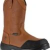 Iron Age Boots: Men's IA0190 Brown Composite Toe Immortalizer Pull On 10" Waterproof Wellington Work Boot