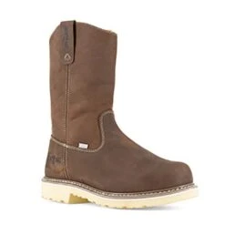 Iron Age Boots: Men's IA5092 Brown Composite Toe Solidifier Internal Met Guard Pull On Work Boot