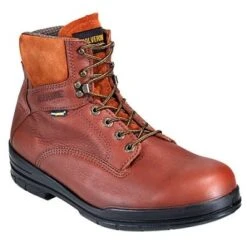 Wolverine Boots: Men's DuraShock 3122 Slip Resistant Brown Work Boots -Boots Hub Shop image 53846