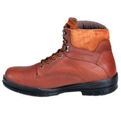 Wolverine Boots: Men's DuraShock 3122 Slip Resistant Brown Work Boots -Boots Hub Shop image 53850