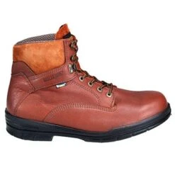 Wolverine Boots: Men's DuraShock 3122 Slip Resistant Brown Work Boots