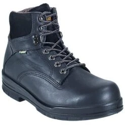 Wolverine Boots: Men's Black 3123 DuraShock Slip-Resistant Work Boots -Boots Hub Shop image 54094