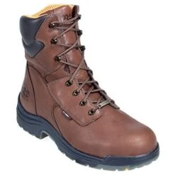 Timberland PRO Boots: Men's TiTAN 47019 Brown Waterproof Alloy Toe EH Boots -Boots Hub Shop image 82693