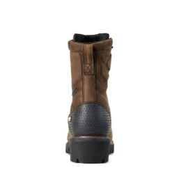 Ariat Boots: Men's 10018566 Oily Distressed Brown Powerline 8" Waterproof Composite Toe Work Boot -Boots Hub Shop in line mns work couto 10018566 heel