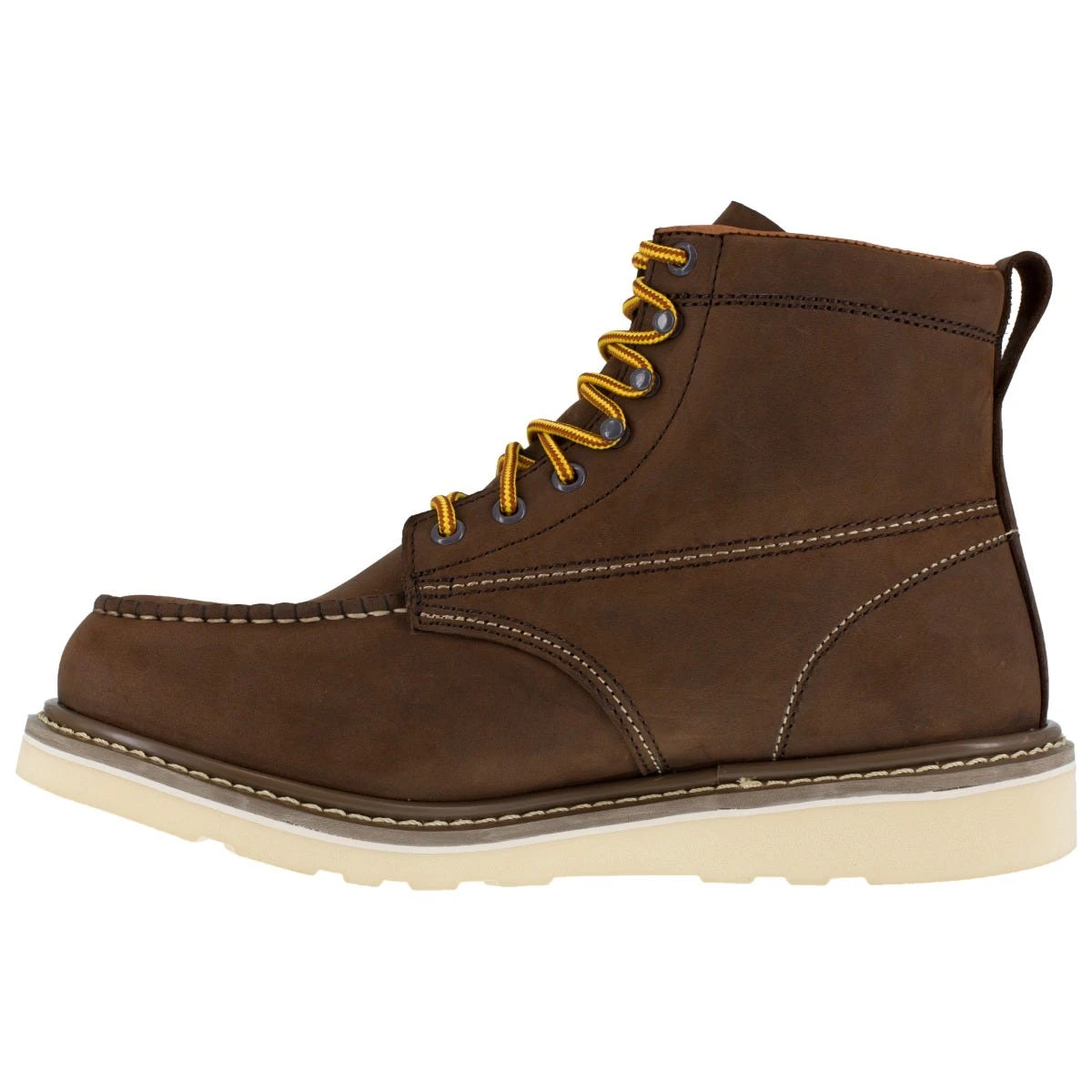 Iron Age Boot: Men's IA5061 Tan Reinforcer Steel Toe EH Wedge Boot 1 Iron Age Boot: Men's IA5061 Tan Reinforcer Steel Toe EH Wedge Boot