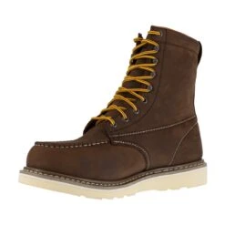 Iron Age Boot: Men's IA5081 Tan Reinforcer Steel Toe EH Wedge Boot -Boots Hub Shop iron age ia5081 reinforcer 03