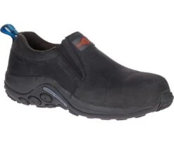 Merrell Shoes: Men's J099317 Black Jungle Moc Composite Toe Slip Resistant Slip On Work Shoe -Boots Hub Shop j099317