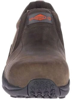 Merrell Shoes: Men's J099319 Brown Jungle Moc Composite Toe Slip Resistant Slip On Work Shoe -Boots Hub Shop j099319 1