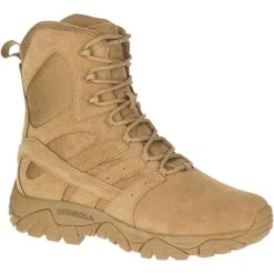 Merrell Boots: Unisex J099355 Tan Moab 2 Defense Slip Resistant Tactical Work Boot -Boots Hub Shop j099355