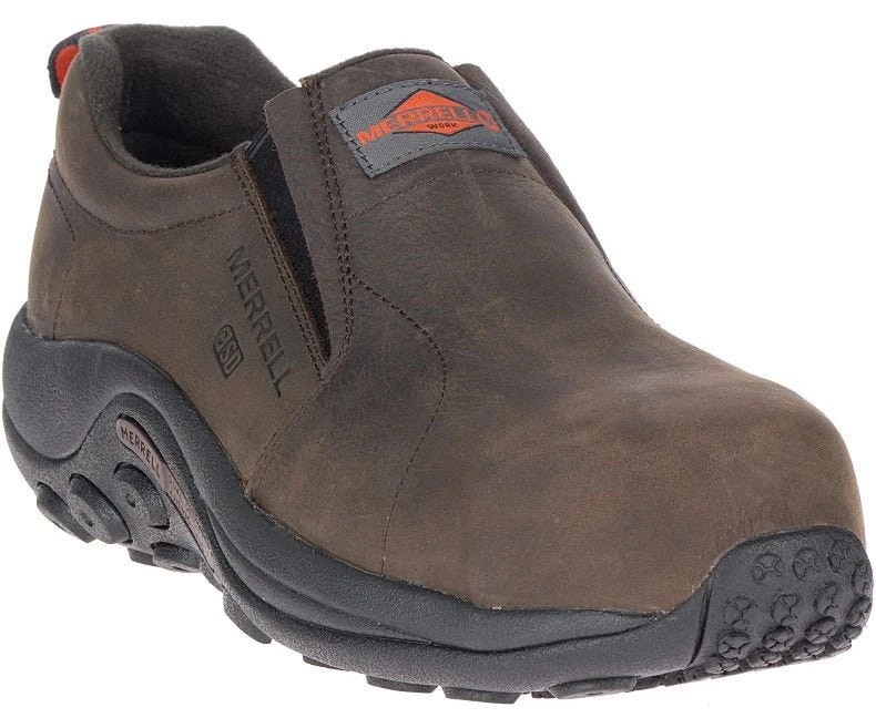 Merrell Shoes: Men's J099381 Brown Jungle Moc Composite Toe Slip Resistant SD Slip On Work Shoe 2 Merrell Shoes: Men's J099381 Brown Jungle Moc Composite Toe Slip Resistant SD Slip On Work Shoe - Image 2