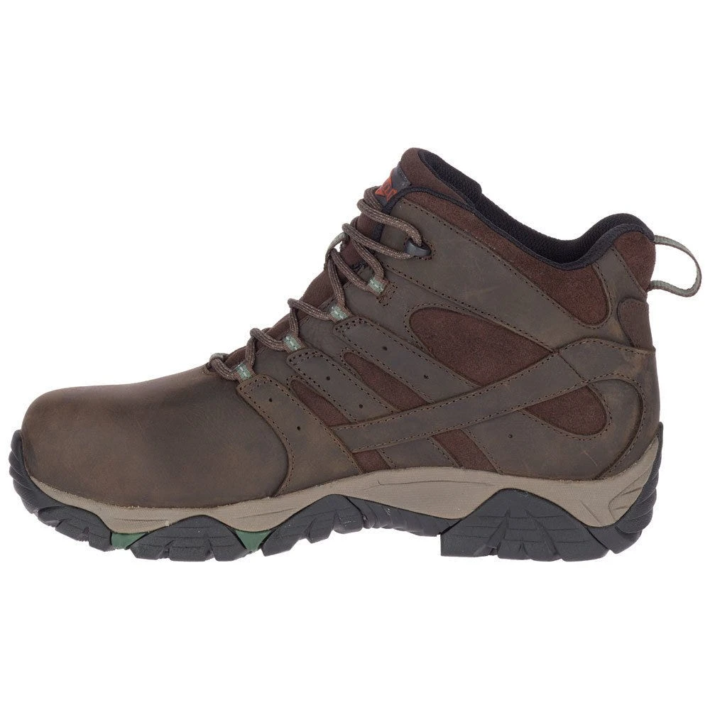 Merrell Boots: Men's J10627 Brown Moab Vertex Mid Composite Toe Waterproof Work Boot 3 Merrell Boots: Men's J10627 Brown Moab Vertex Mid Composite Toe Waterproof Work Boot - Image 3