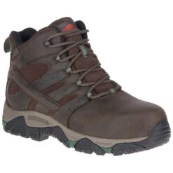 Merrell Boots: Men's J10627 Brown Moab Vertex Mid Composite Toe Waterproof Work Boot 9 Merrell Boots: Men's J10627 Brown Moab Vertex Mid Composite Toe Waterproof Work Boot -Boots Hub Shop j10627