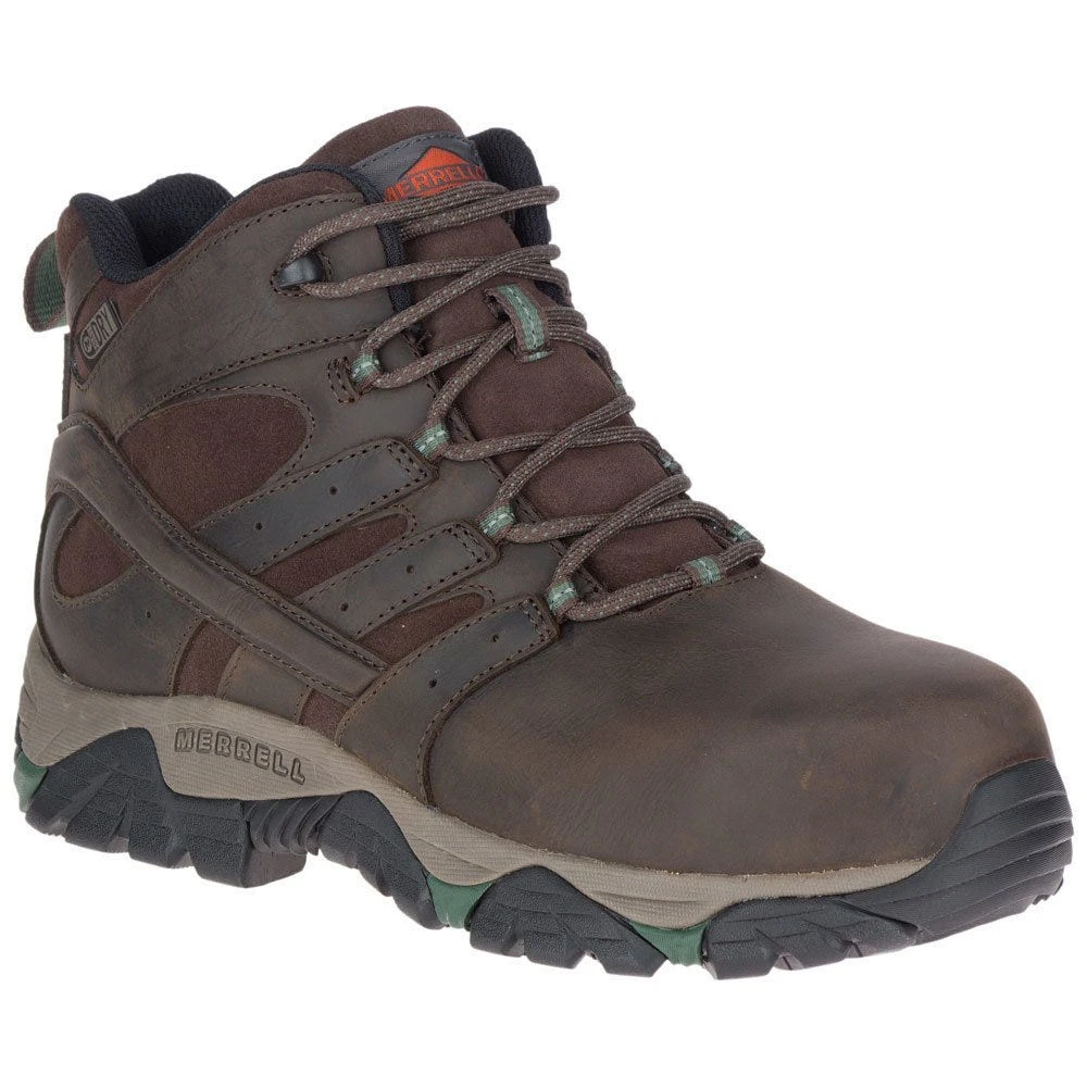 Merrell Boots: Men's J10627 Brown Moab Vertex Mid Composite Toe Waterproof Work Boot 5 Merrell Boots: Men's J10627 Brown Moab Vertex Mid Composite Toe Waterproof Work Boot - Image 5