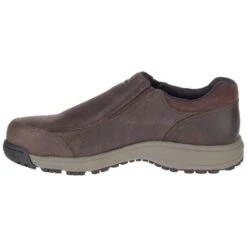 Merrell Shoes: Men's J20995 Brown Sutton Moc Steel Toe Slip Resistant Slip On Work Shoe -Boots Hub Shop j20995 1