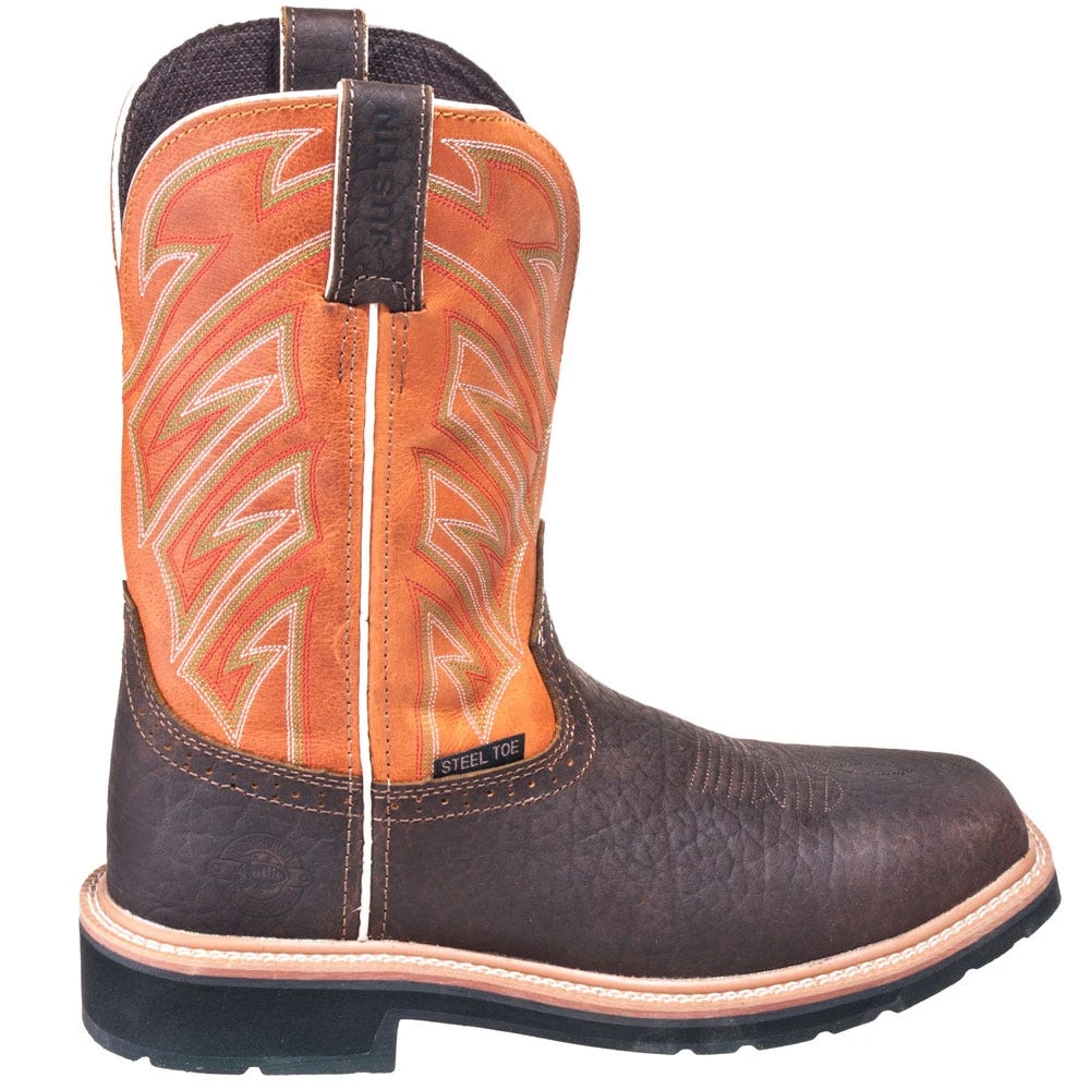 Justin Boots: Men's SE4561 Steel Toe EH Stampede Cowboy Work Boots 4 Justin Boots: Men's SE4561 Steel Toe EH Stampede Cowboy Work Boots - Image 4