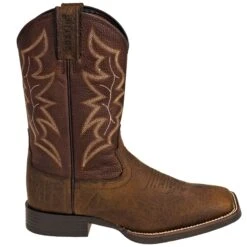 Justin Boots: Men's 7222 Dark Brown 11-Inch Chet Cowboy Boots -Boots Hub Shop justin 7222 o 01