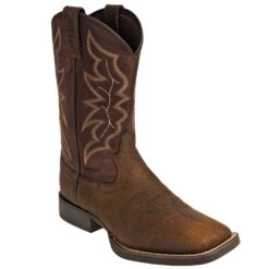 Justin Boots: Men's 7222 Dark Brown 11-Inch Chet Cowboy Boots -Boots Hub Shop justin 7222 p 01
