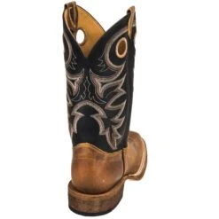 Justin Boots: BR740 Men's Brown Leather Caddo Cowboy Boots -Boots Hub Shop justin br740 b 01