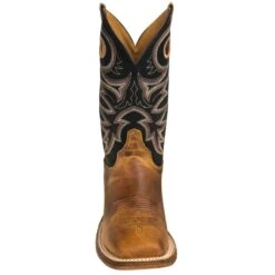 Justin Boots: BR740 Men's Brown Leather Caddo Cowboy Boots -Boots Hub Shop justin br740 f 01