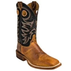 Justin Boots: BR740 Men's Brown Leather Caddo Cowboy Boots -Boots Hub Shop justin br740 p 01