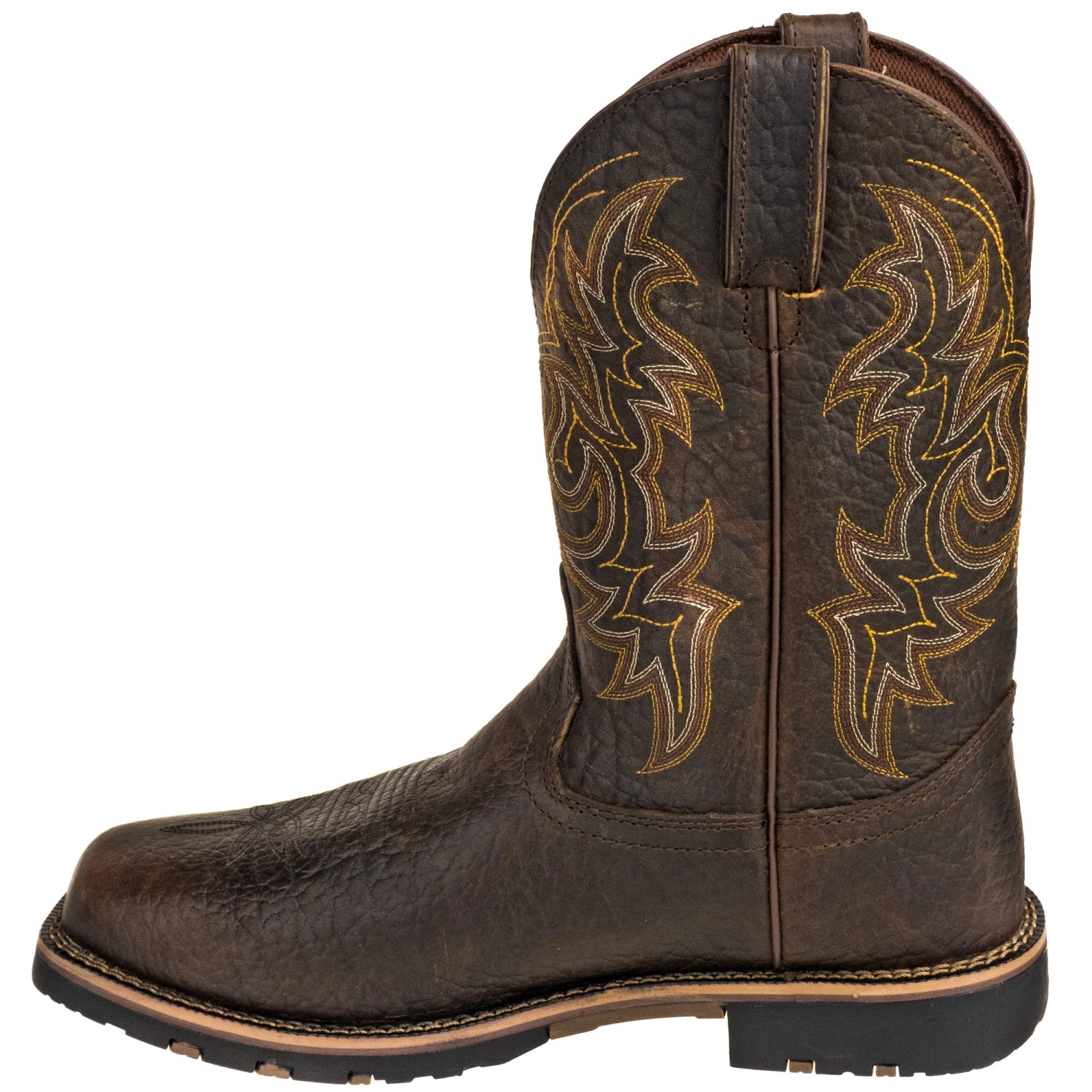 Justin Boots: Brown GR9050 Men's Waterproof George Strait Fireman Cowboy Boots 5 Justin Boots: Brown GR9050 Men's Waterproof George Strait Fireman Cowboy Boots - Image 5