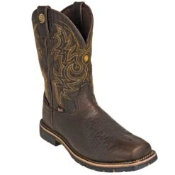 Justin Boots: Brown GR9050 Men's Waterproof George Strait Fireman Cowboy Boots 9 Justin Boots: Brown GR9050 Men's Waterproof George Strait Fireman Cowboy Boots -Boots Hub Shop justin gs9050 p 01